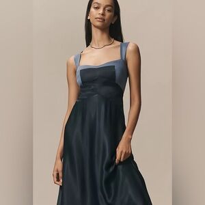 Anthropologie ⚜️ The Jocelyn Sleeveless Slip Midi Dress by Maeve ✨NWT✨